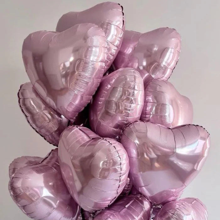 Pink Heart Helium Foil Balloons