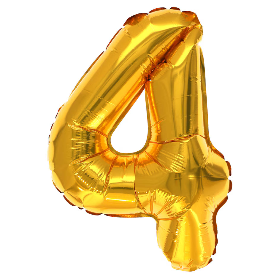 Gold Foil Number Balloons, 34 in.