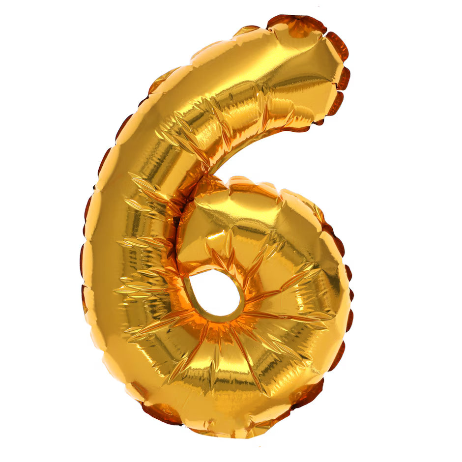 Gold Foil Number Balloons, 34 in.