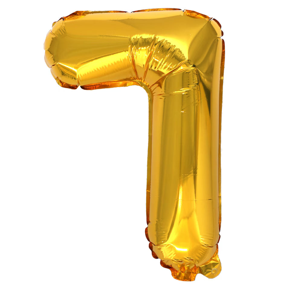 Gold Foil Number Balloons, 34 in.