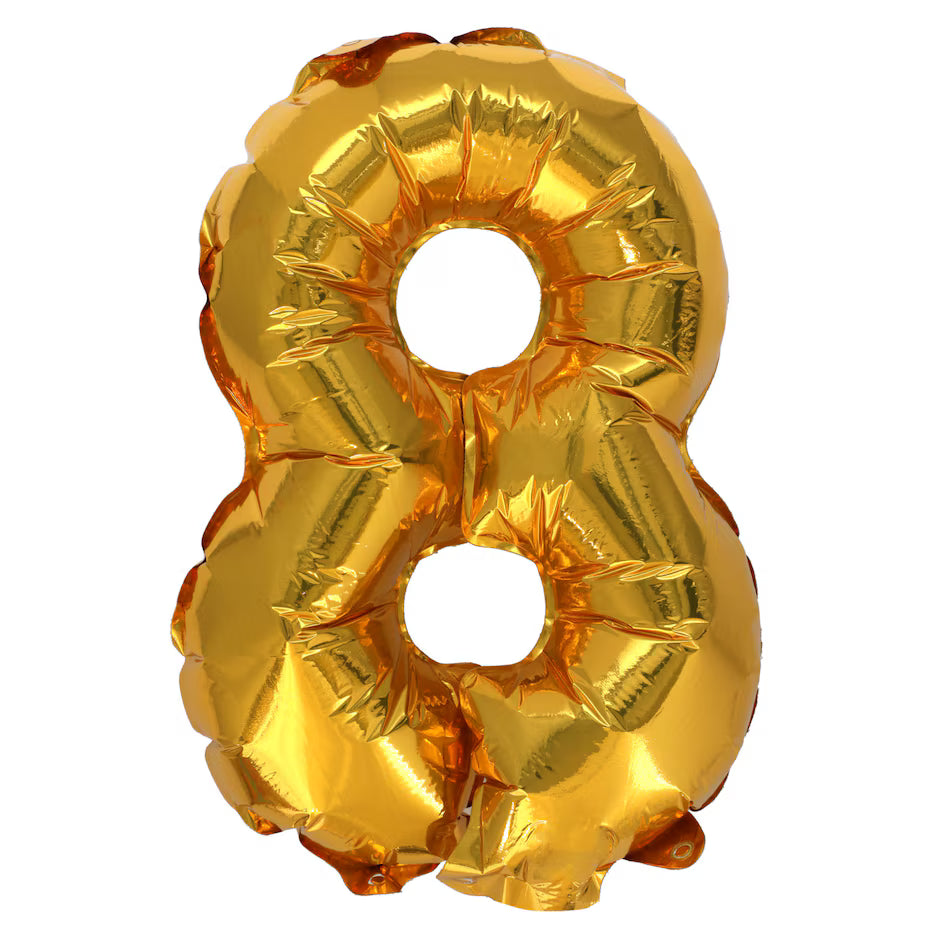 Gold Foil Number Balloons, 34 in.