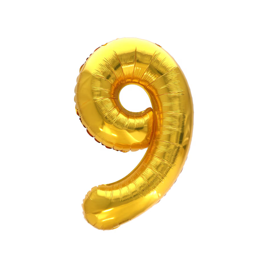 Gold Foil Number Balloons, 34 in.