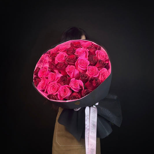 Red and Pink Roses Bouquet miami