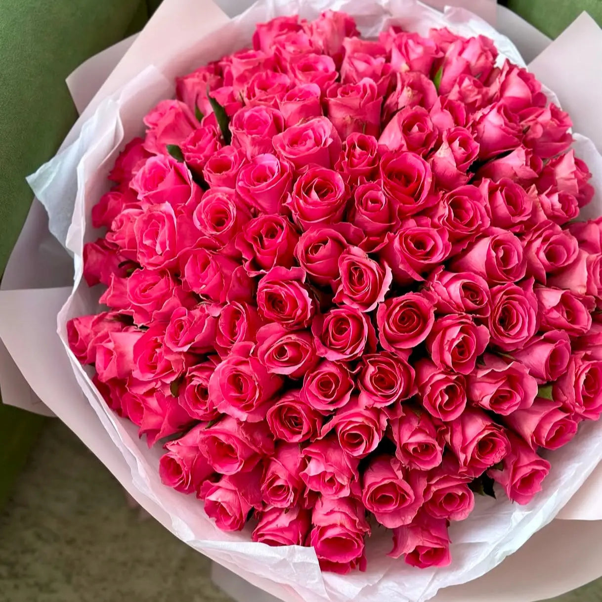 Hot Pink Roses Bouquet Miami Bloom Flower