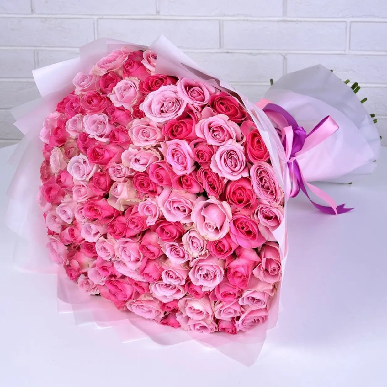 Pink Mix Roses Bouquet miami bloom flower