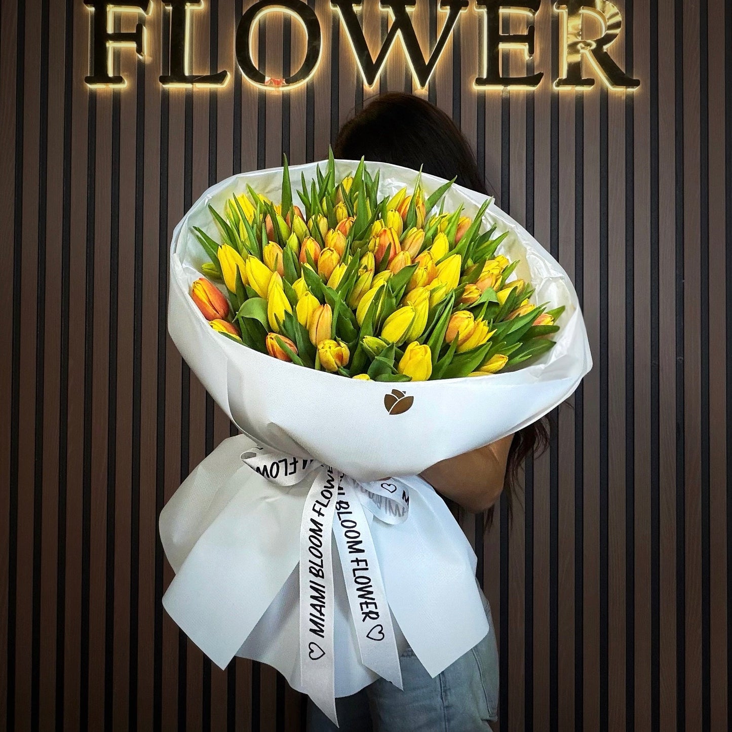 Yellow and Orange tulips bouquet Miami Bloom Flower