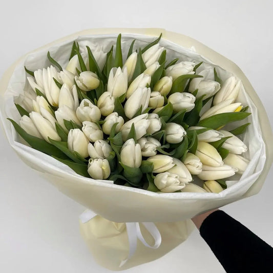 White tulips bouquet