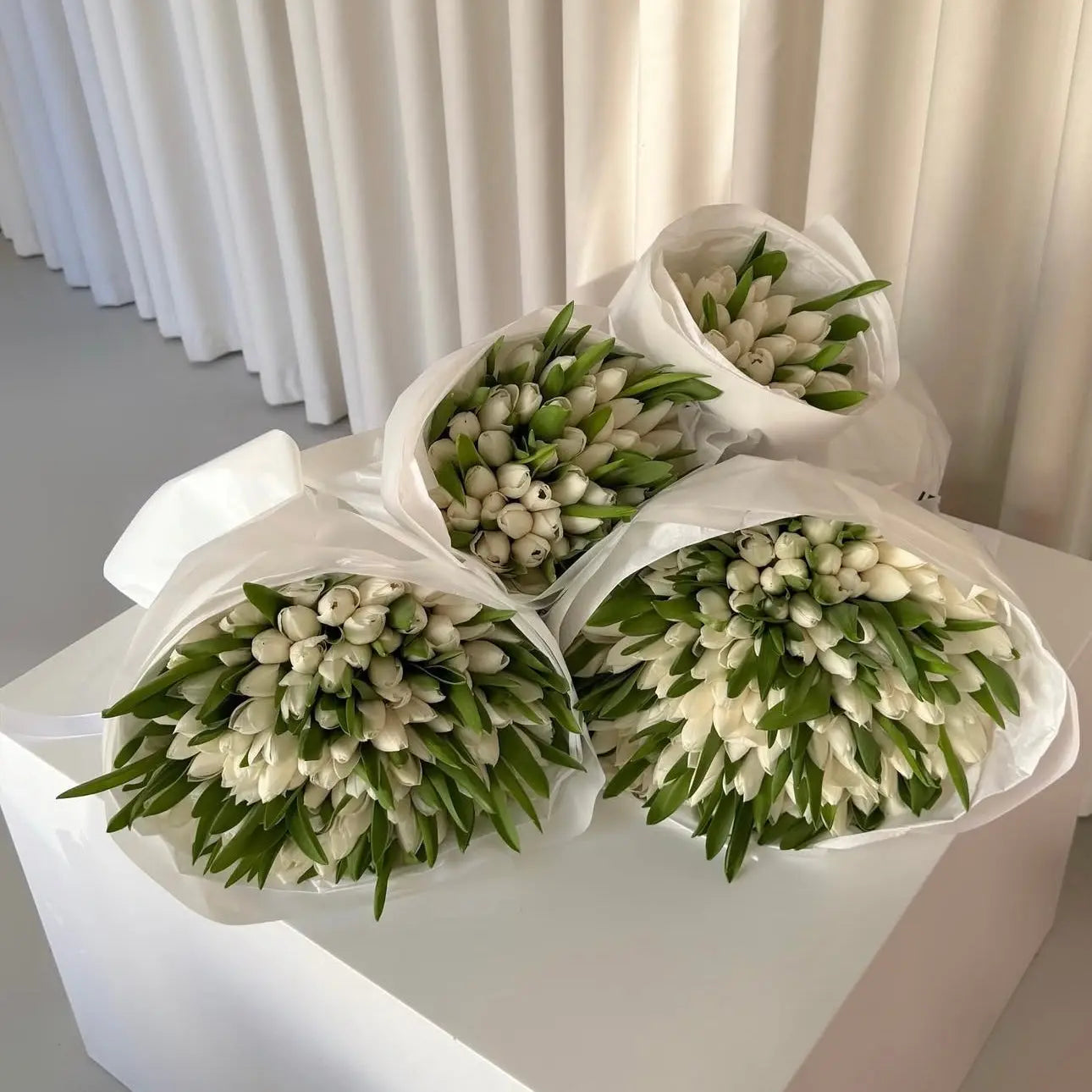 White tulips bouquet