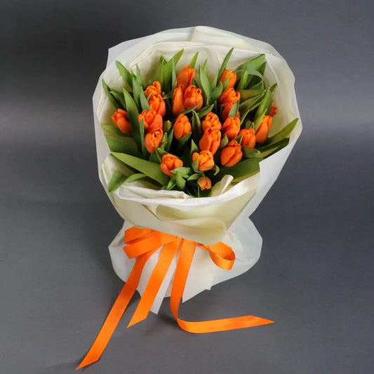 Orange tulips bouquet miami bloom flower