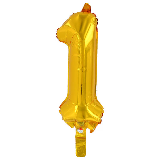 Gold Foil Number Balloons, 34 in.