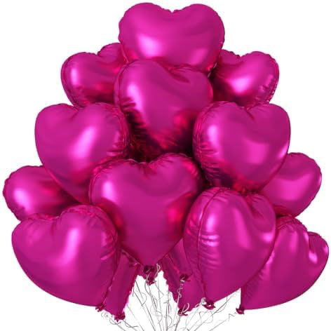 Hot Pink Heart Balloons