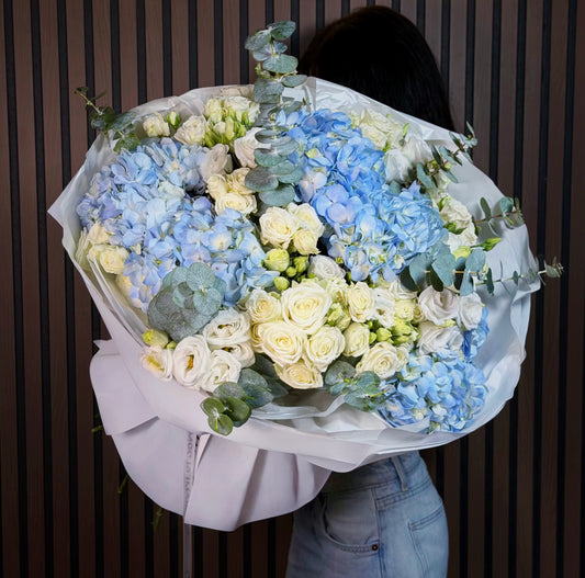blue hydrangeas
