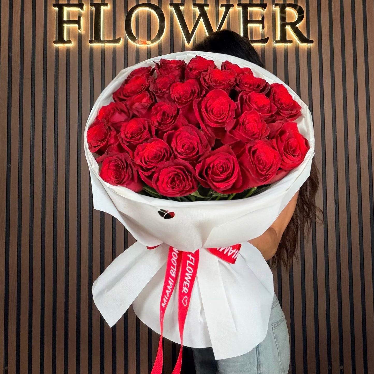 Red Rose Bouquet Miami Bloom Flower