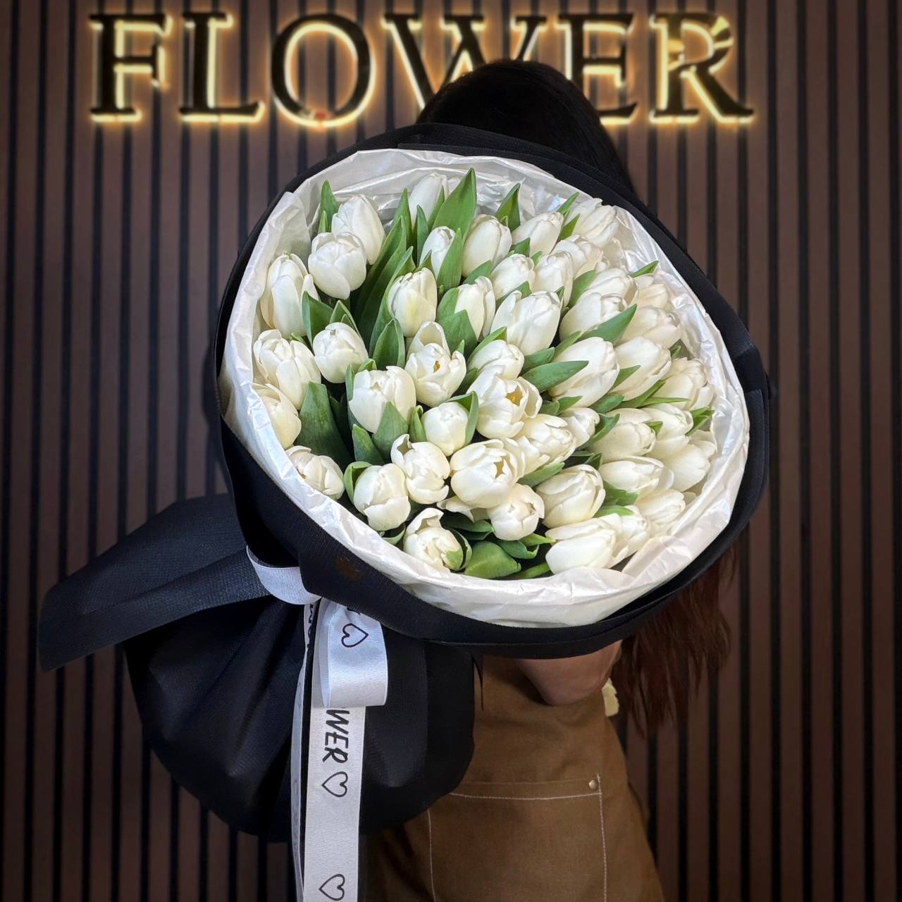 White tulips bouquet Miami Bloom Flower