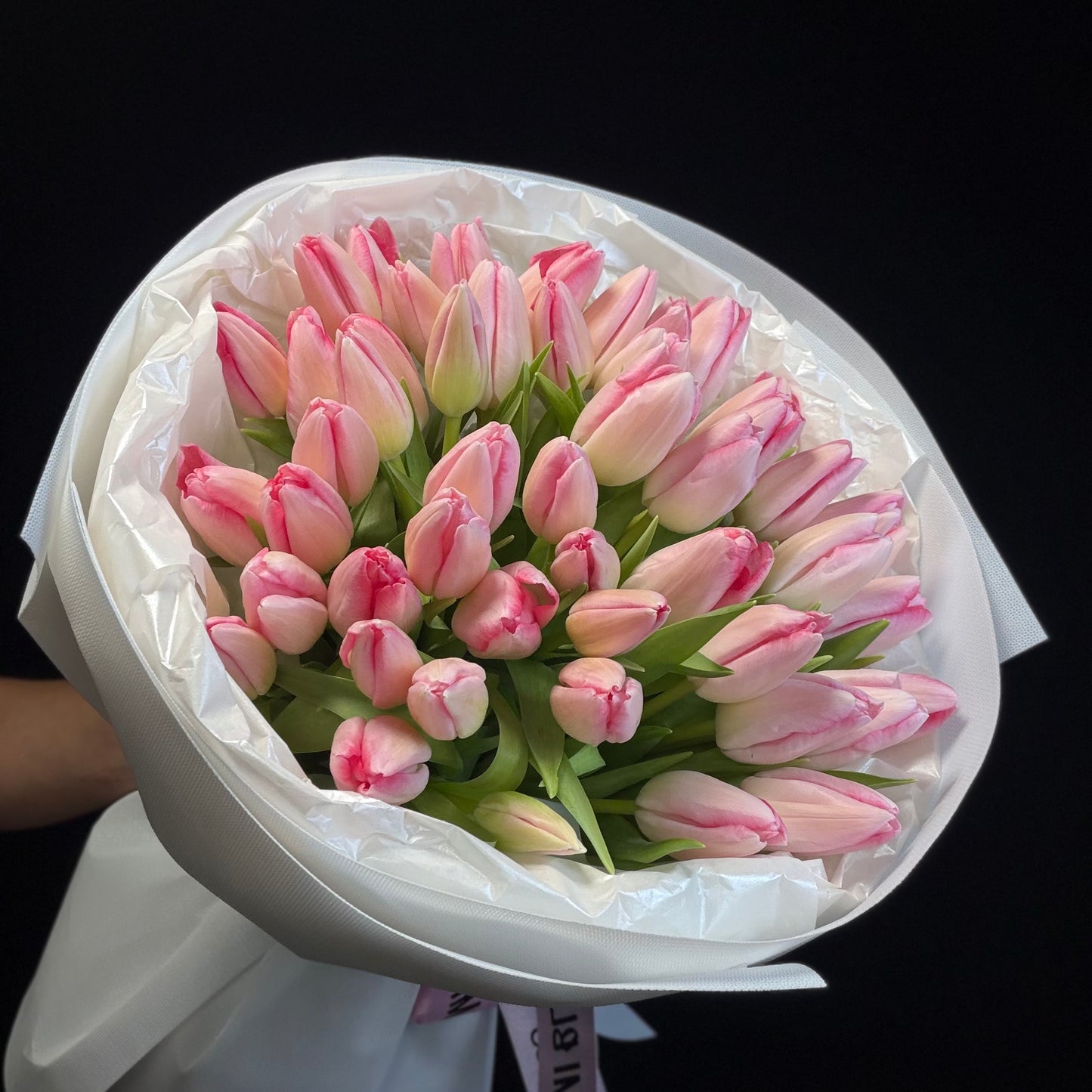 pink  tulips bouquet miami bloom flower